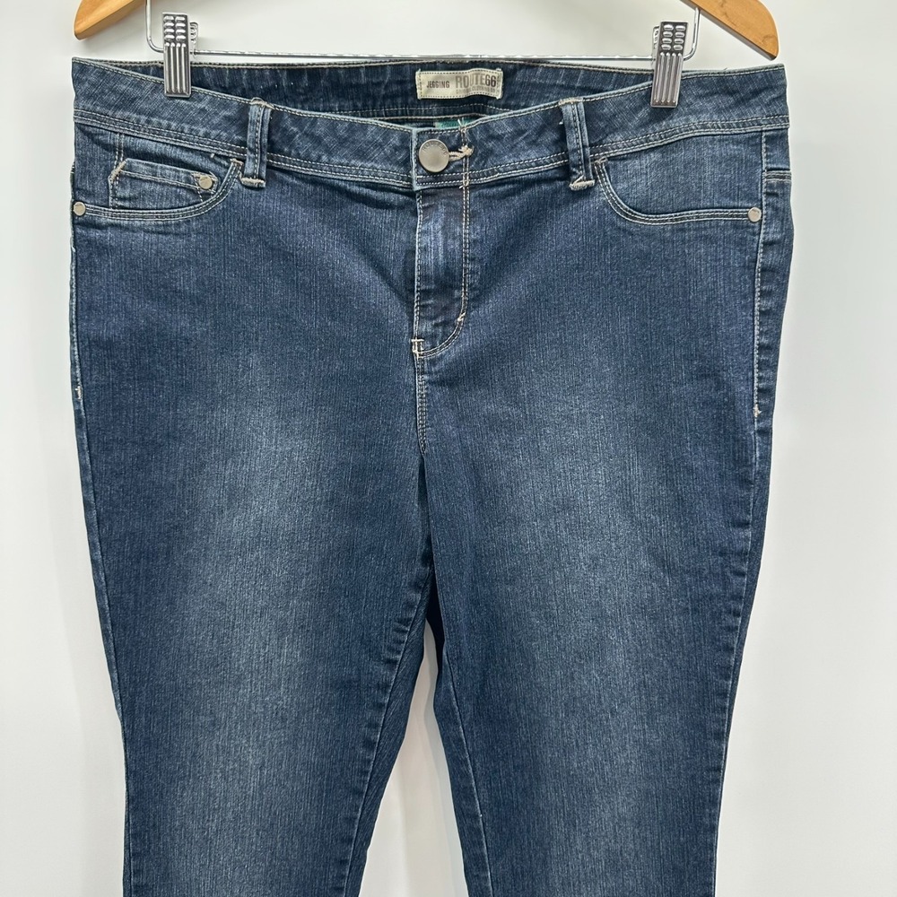 Route 66 Jegging Jeans Womens 14 Blue Denim Stretch Classic Fit 5-Pocket Comfort